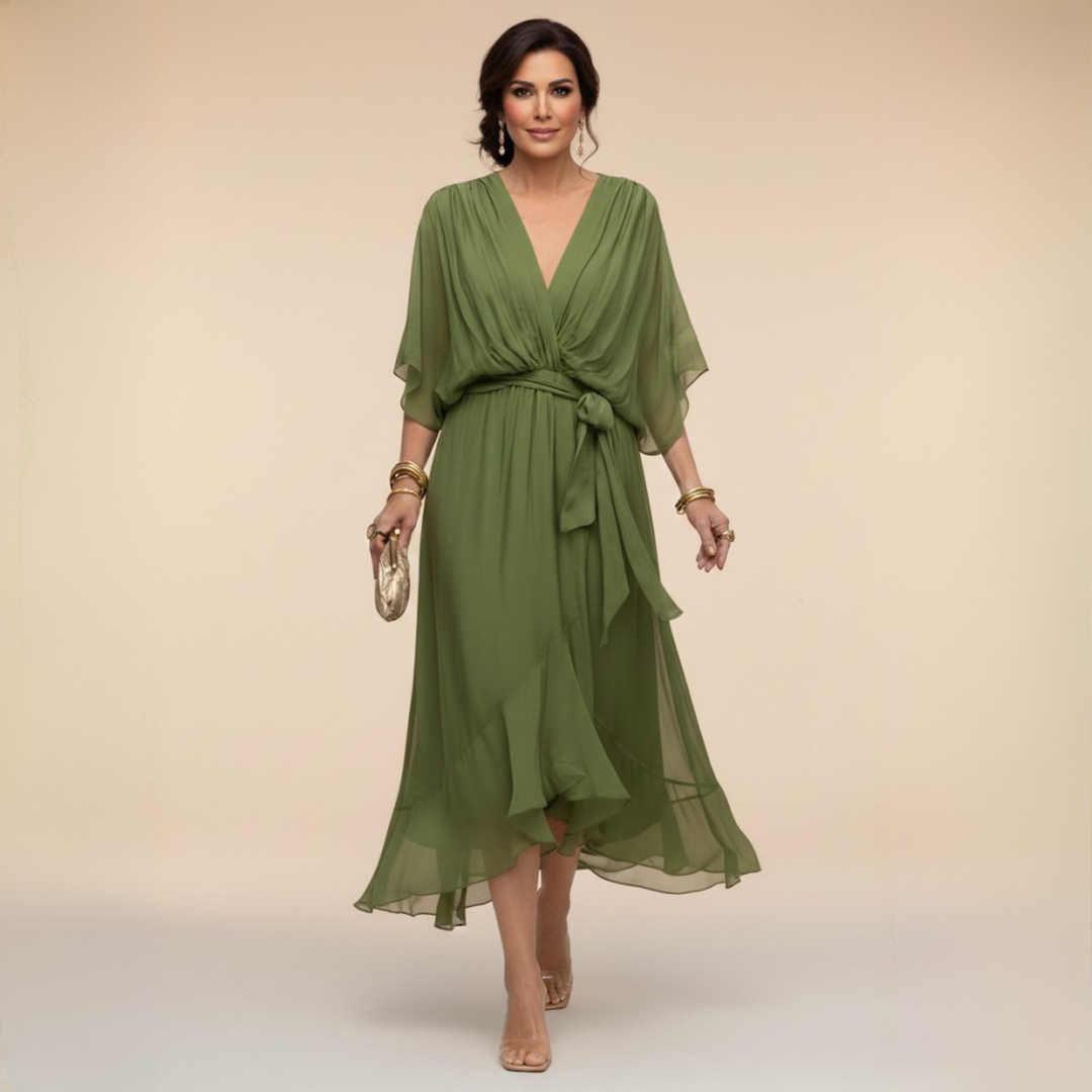 MARTA™ | Vestido con cuello en V