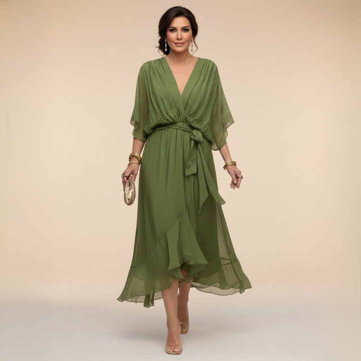 MARTA™ | Vestido con cuello en V