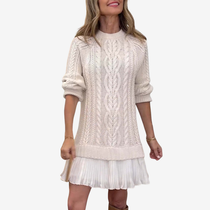Zorina - Vestido De Punto Con Falda Plisada