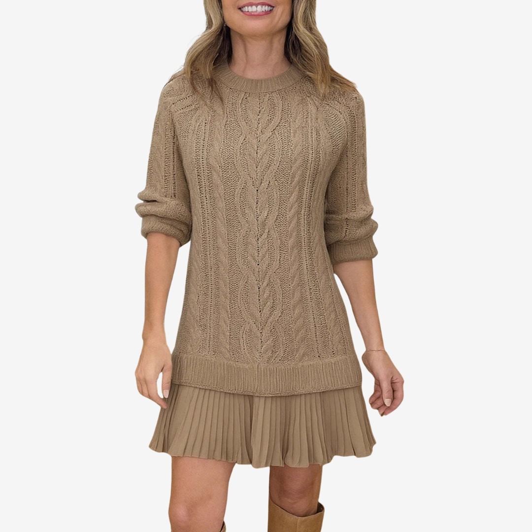 Zorina - Vestido De Punto Con Falda Plisada