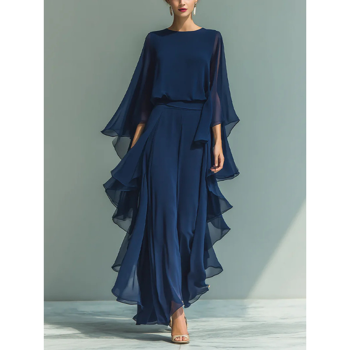 Aurora | Conjunto Elegante en Chiffon con Volantes