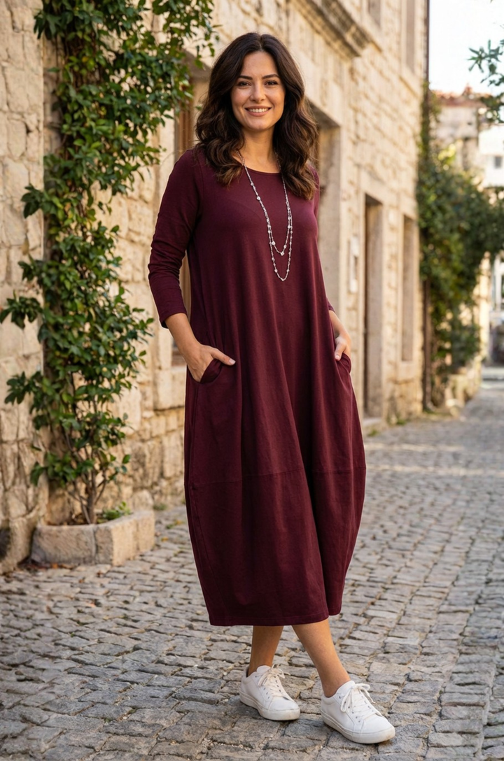 Ginny | Vestido Midi de Confort Casual