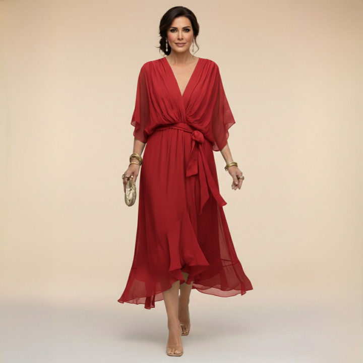 MARTA™ | Vestido con cuello en V