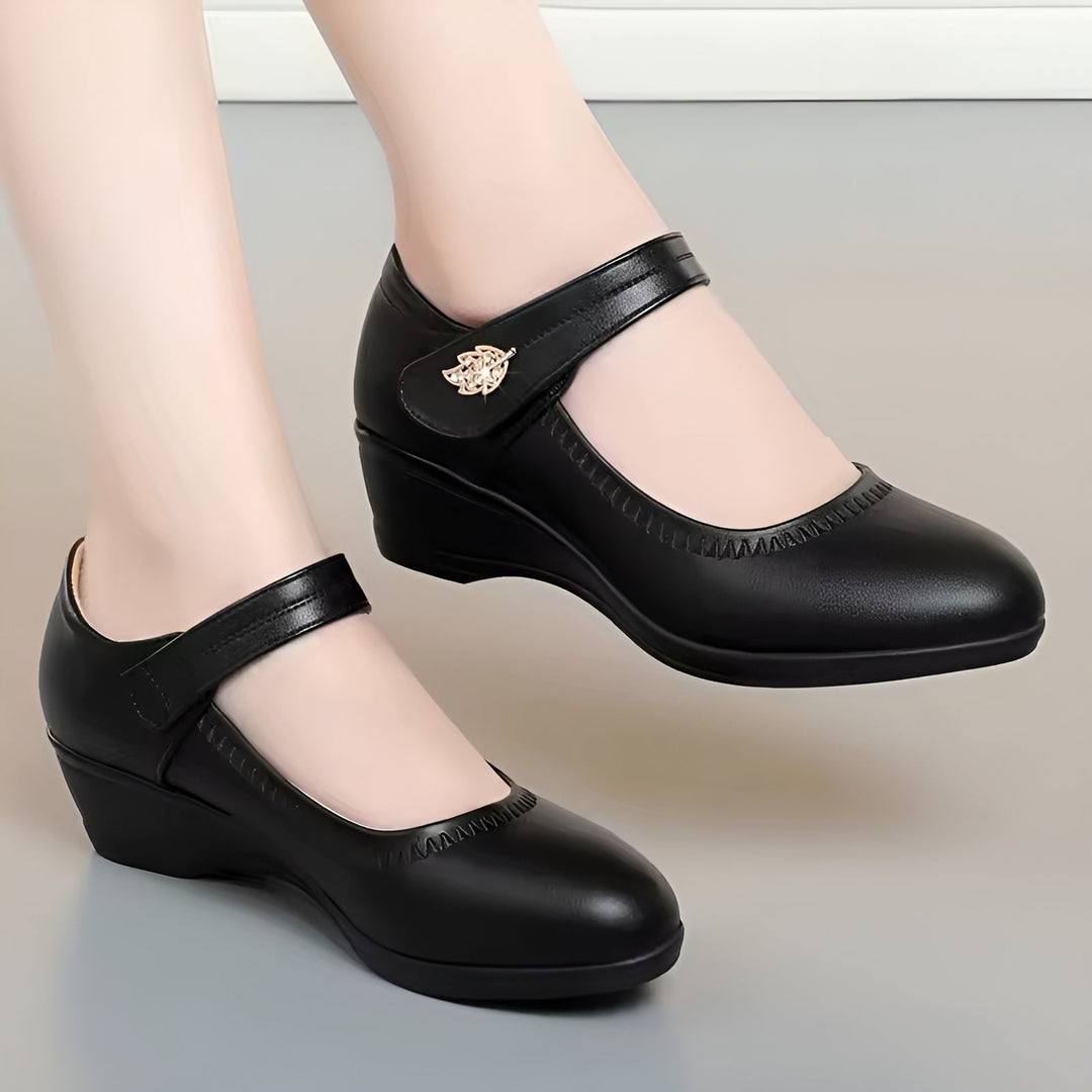 Brenka - Elegantes Zapatos De Cuero Con Correa