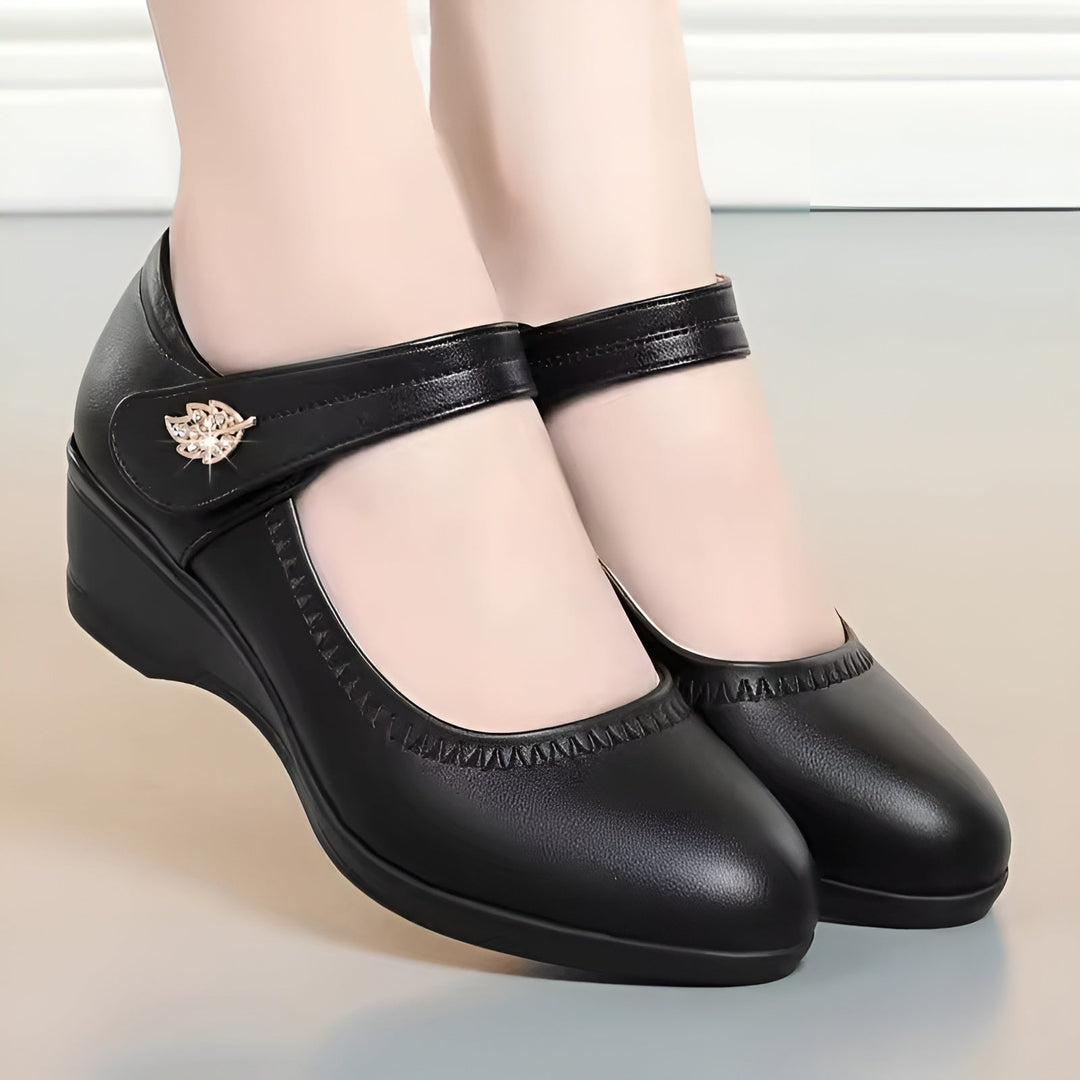 Brenka - Elegantes Zapatos De Cuero Con Correa