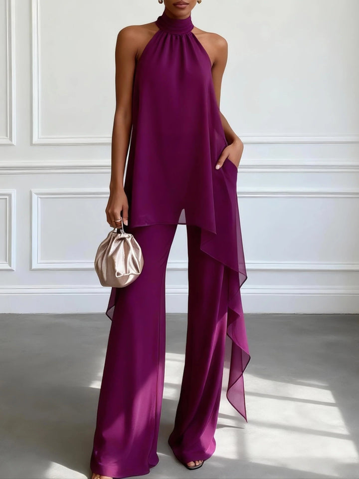 Viola | Completo Elegante Halter con Pantalon