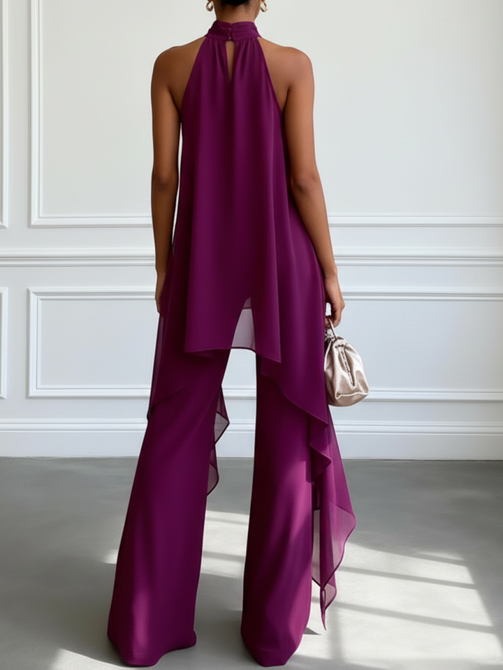 Viola | Completo Elegante Halter con Pantalon