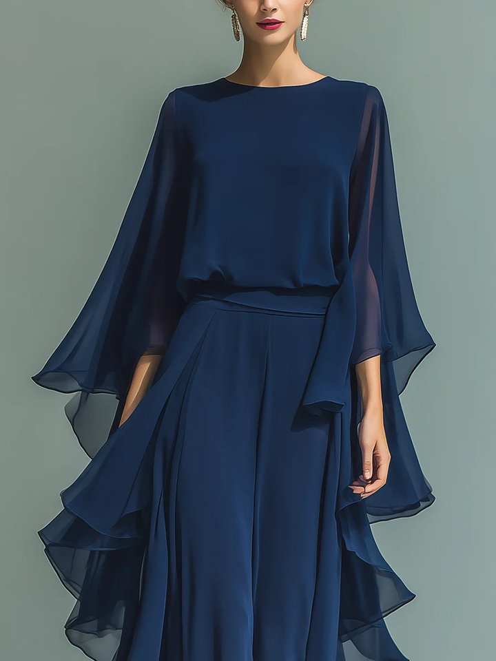 Aurora | Conjunto Elegante en Chiffon con Volantes
