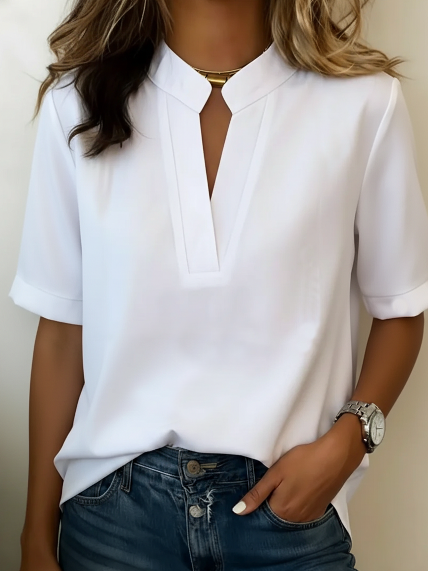 Bárbara™ | Blusa elegante con cuello en V