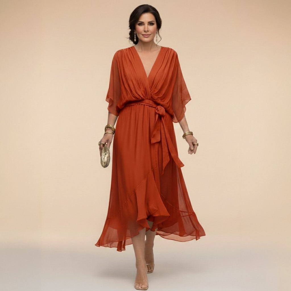 MARTA™ | Vestido con cuello en V
