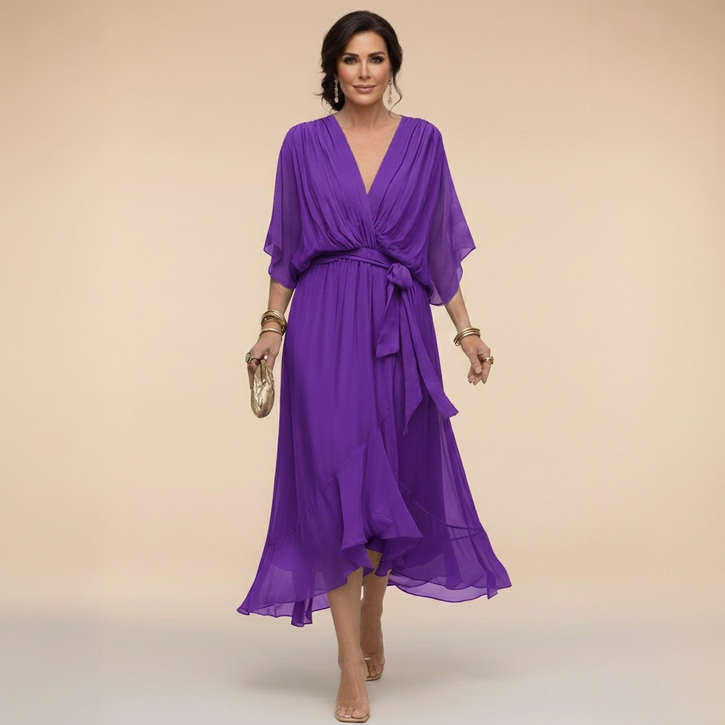 MARTA™ | Vestido con cuello en V