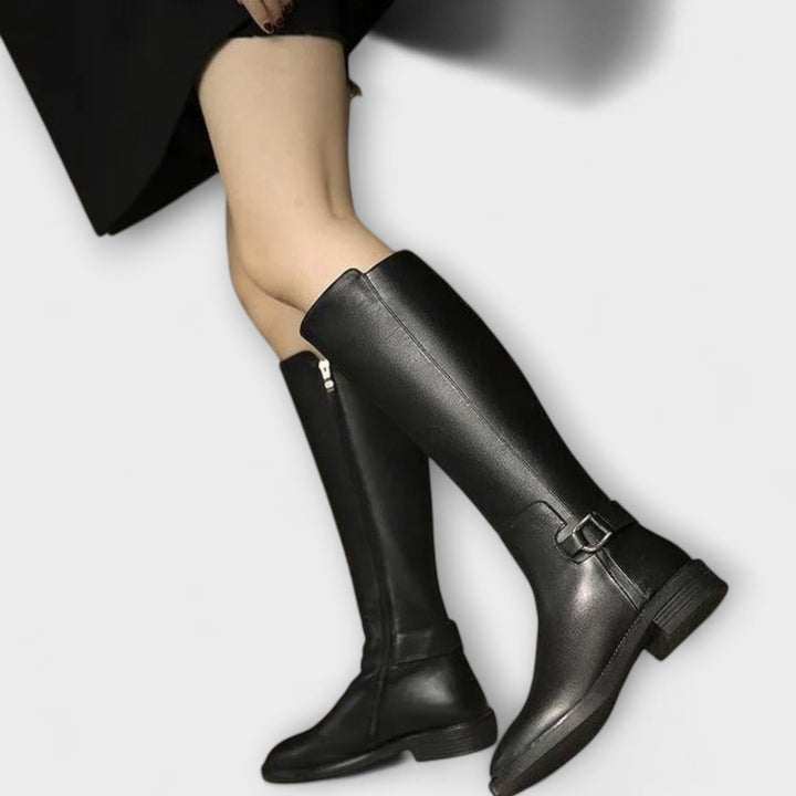 Hilmira - Cuero Rodilla Alto Bota