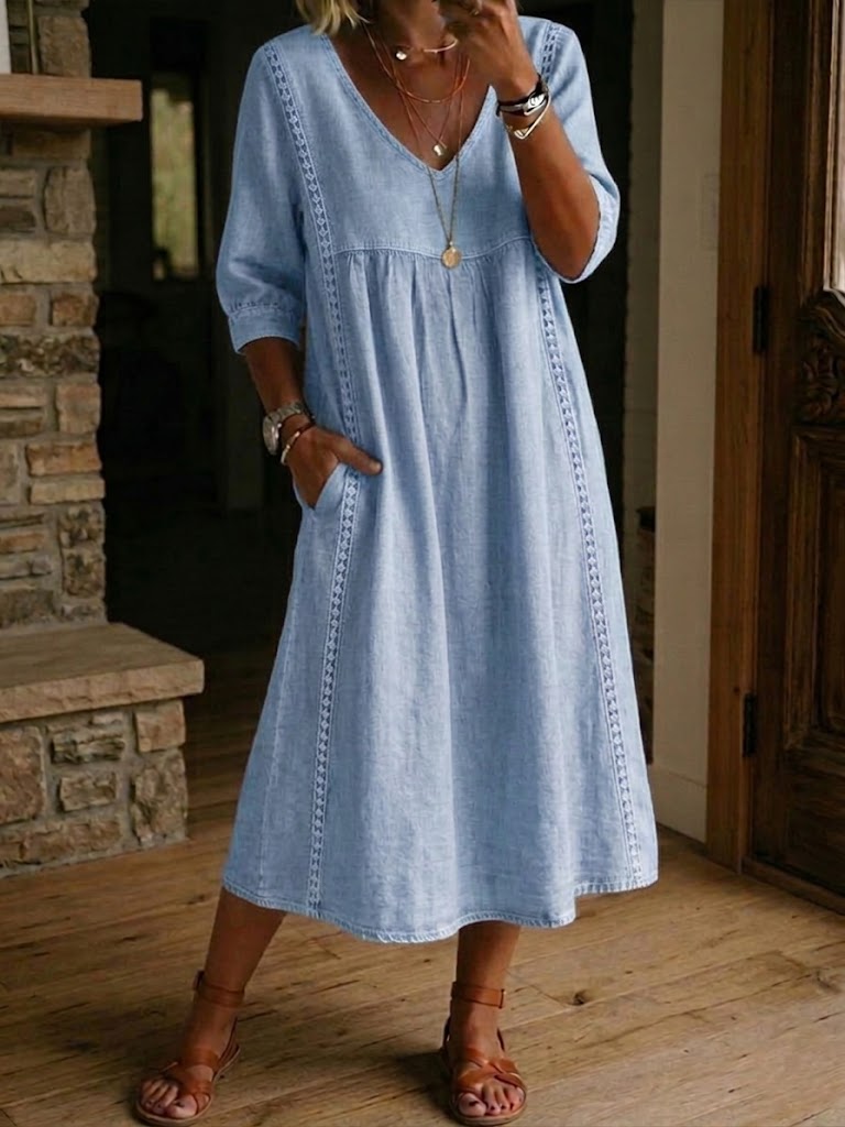Rosa™ | Vestido de lino ligero